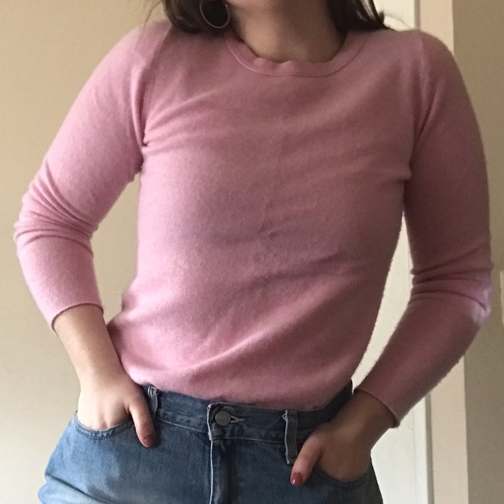 J Crew Pink Cashmere Sweater